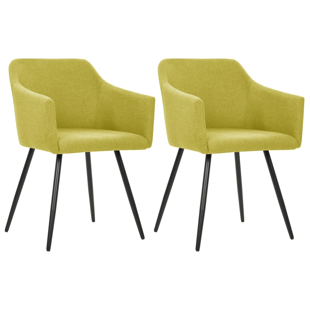 vidaXL Dining Chairs Upholstered Chair with Metal Legs for Living Room Fabric-10