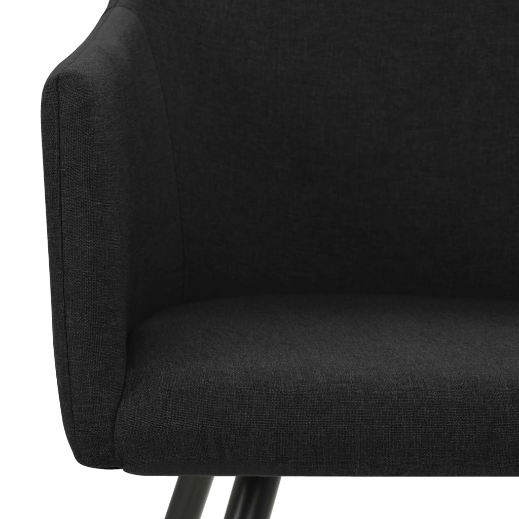 vidaXL Dining Chairs Upholstered Chair with Metal Legs for Living Room Fabric-1