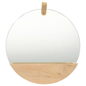 vidaXL Hanging Mirror Wall Mirror with Storage Bathroom Mirror Solid Pinewood-0