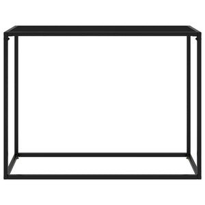 vidaXL Console Table Black 39.4"x13.8"x29.5" Tempered Glass-0