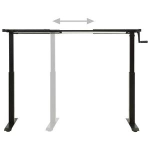 vidaXL Standing Desk Frame Adjustable Legs Computer Desk Base for Home Office-7