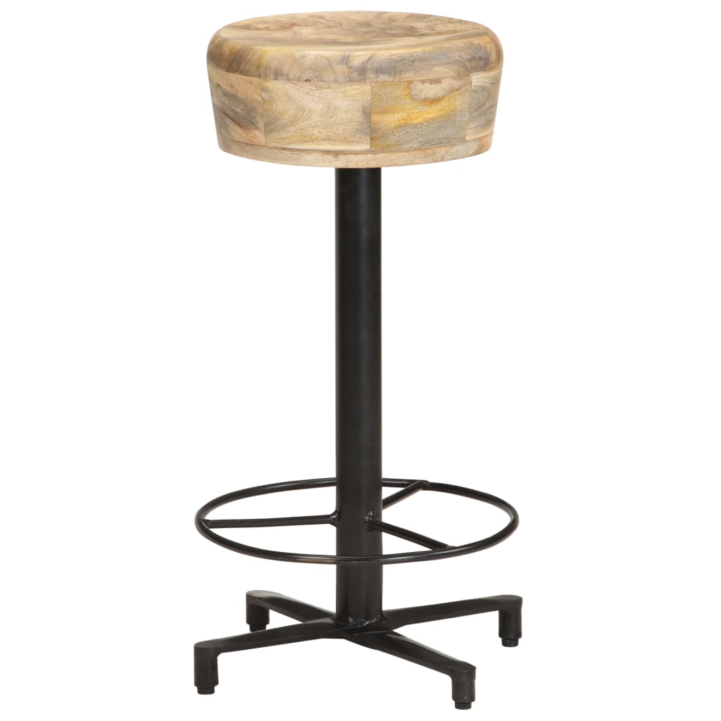 vidaXL Bar Stool Bar Seat Counter Height Island Stool for Pub Solid Mango Wood-13