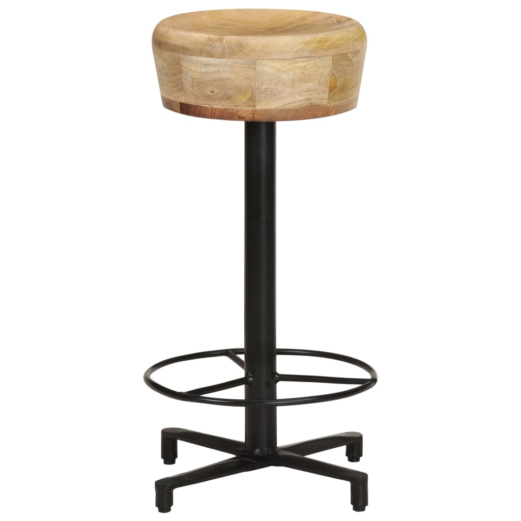 vidaXL Bar Stool Bar Seat Counter Height Island Stool for Pub Solid Mango Wood-16