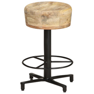 vidaXL Bar Stool Bar Seat Counter Height Island Stool for Pub Solid Mango Wood-4