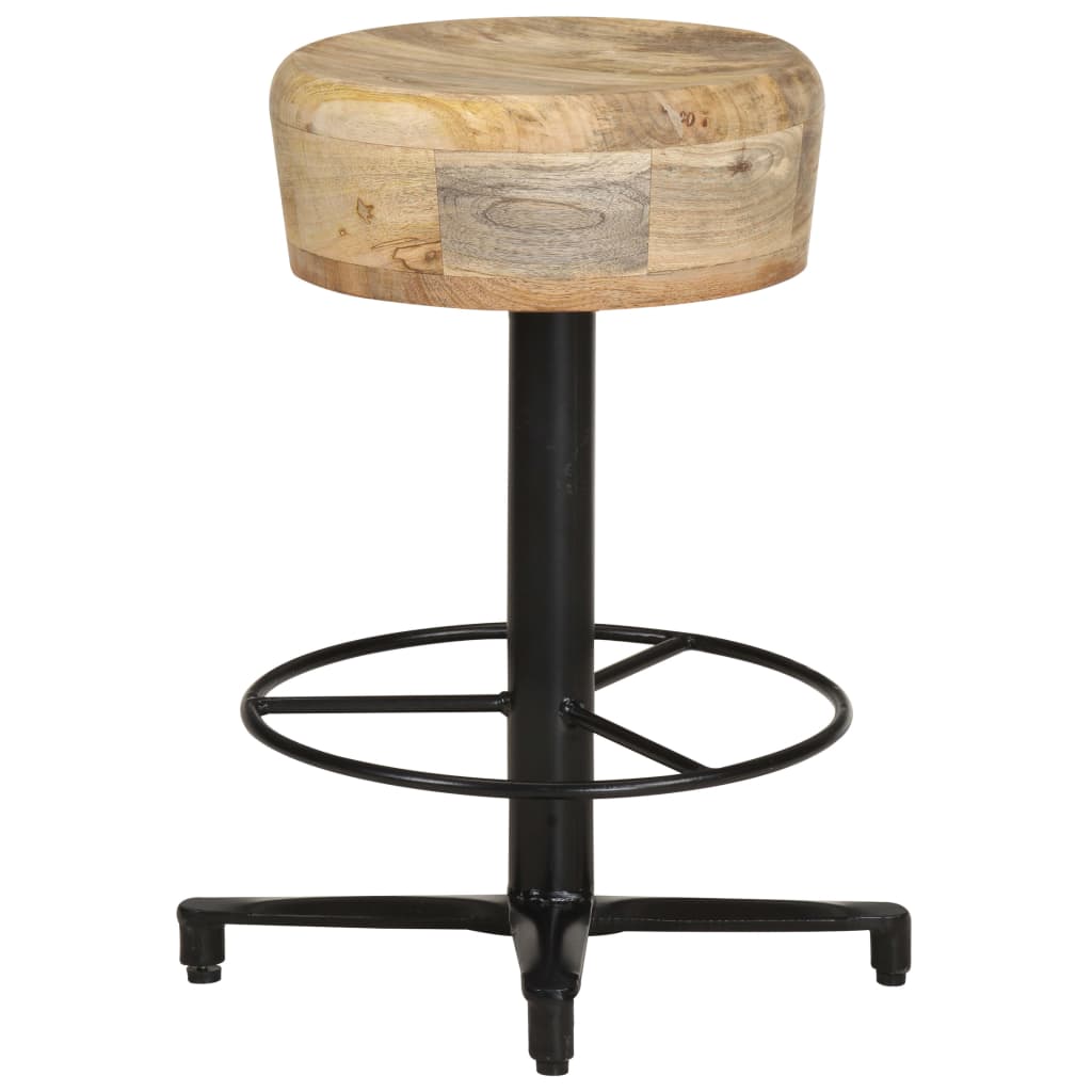 vidaXL Bar Stool Bar Seat Counter Height Island Stool for Pub Solid Mango Wood-24