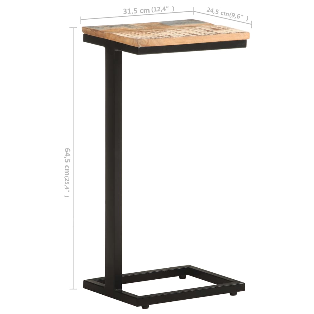 vidaXL Side Tables 2 pcs 12.4"x9.6"x25.4" Solid Reclaimed Wood-9