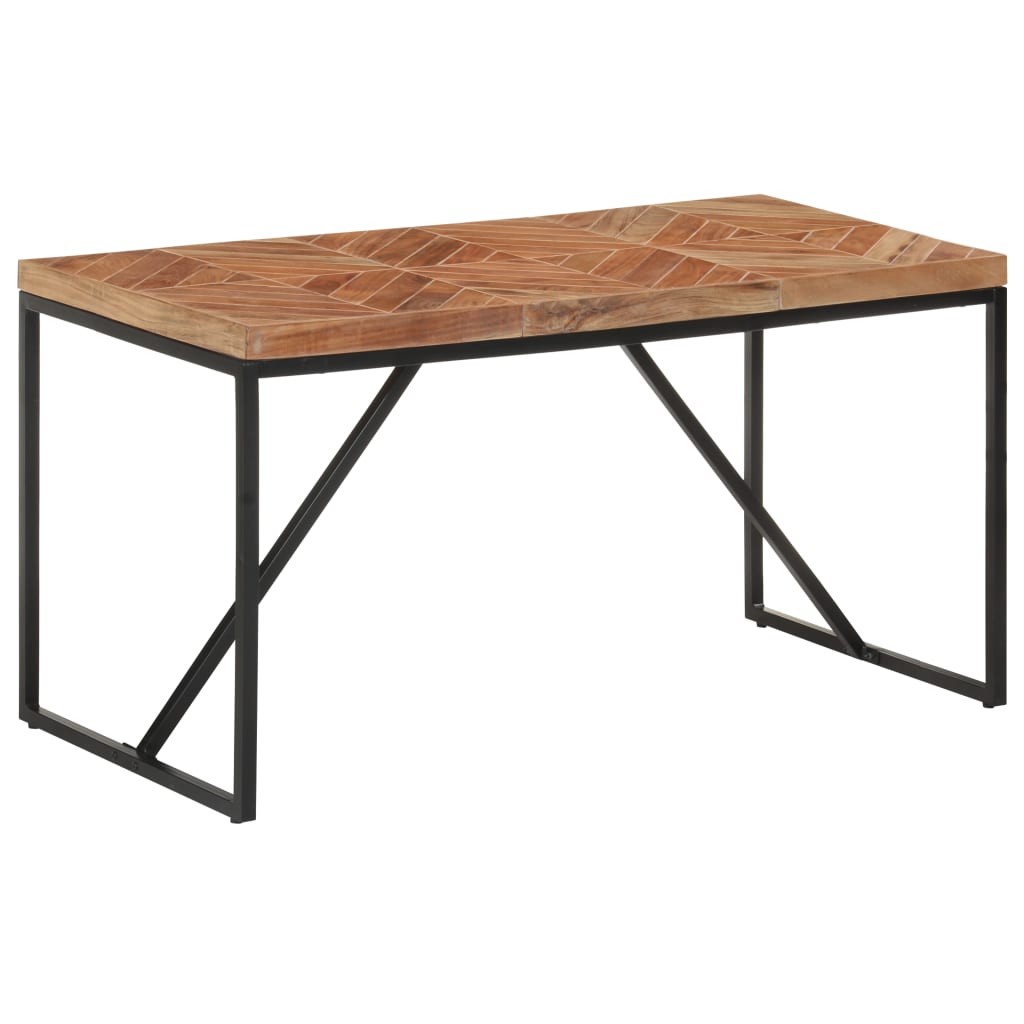 vidaXL Dining Table Kitchen Dining Room Table Solid Acacia and Mango Wood-48