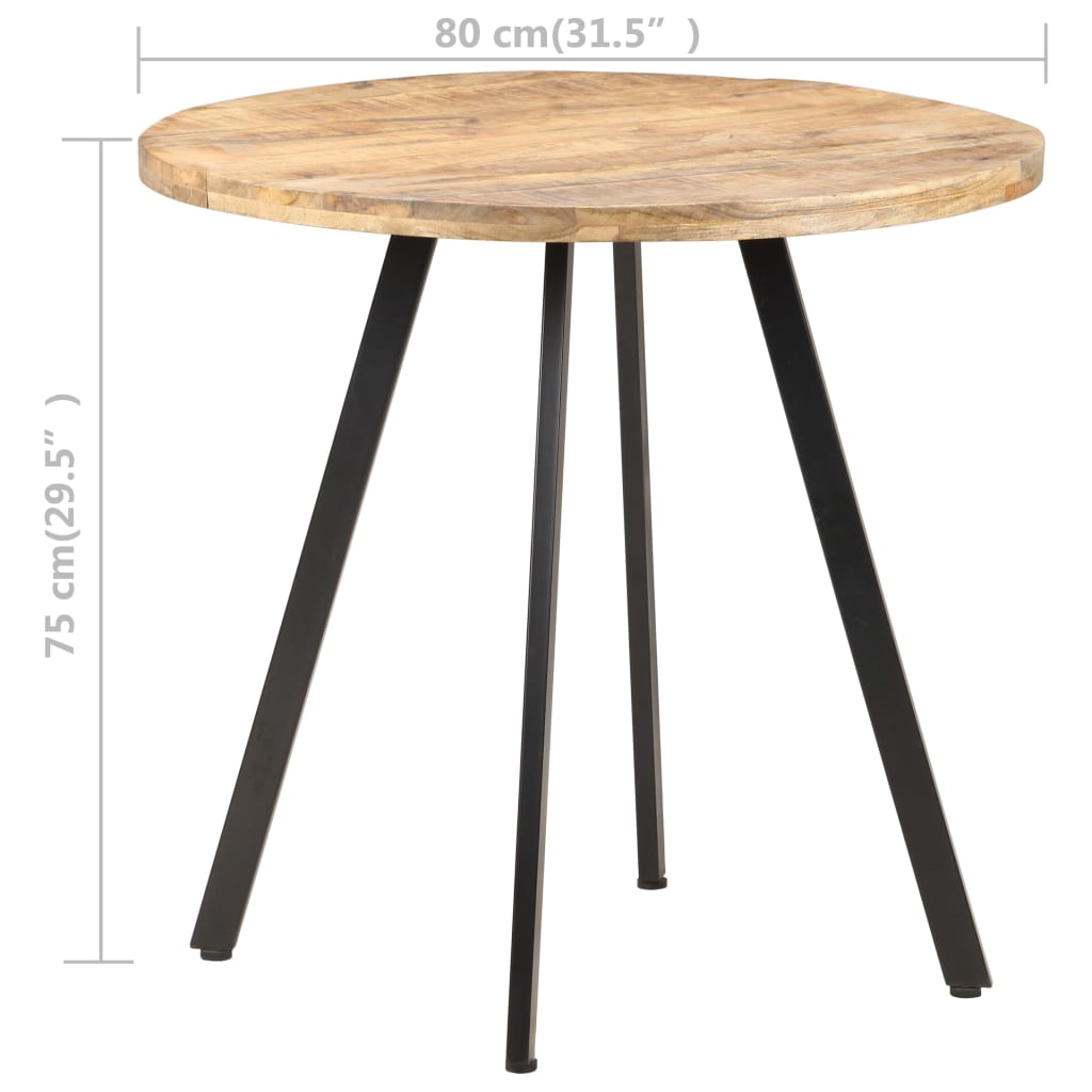 vidaXL Dining Table 31.5" Rough Mango Wood-0