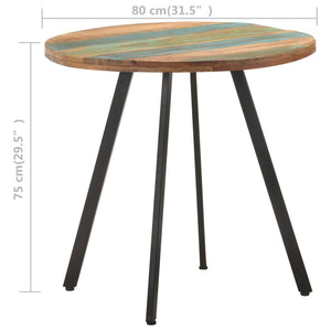 vidaXL Dining Table 31.5" Solid Reclaimed Wood-2