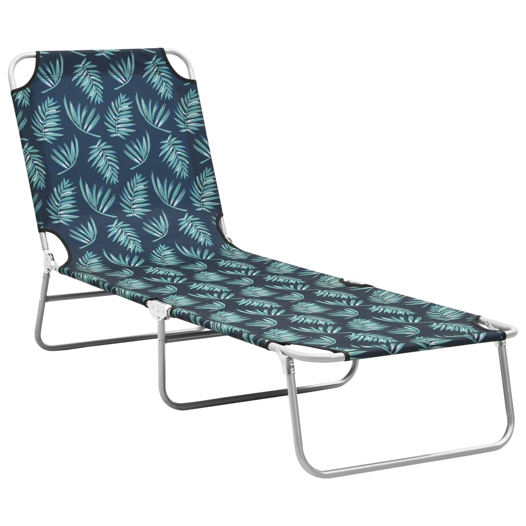 vidaXL Patio Lounge Chair Folding Sunlounger Outdoor Poolside Sunbed Steel-31