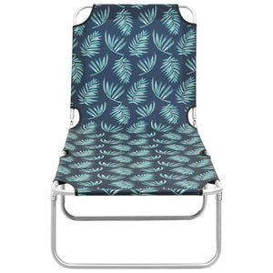 vidaXL Patio Lounge Chair Folding Sunlounger Outdoor Poolside Sunbed Steel-35