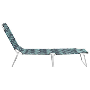 vidaXL Patio Lounge Chair Folding Sunlounger Outdoor Poolside Sunbed Steel-39