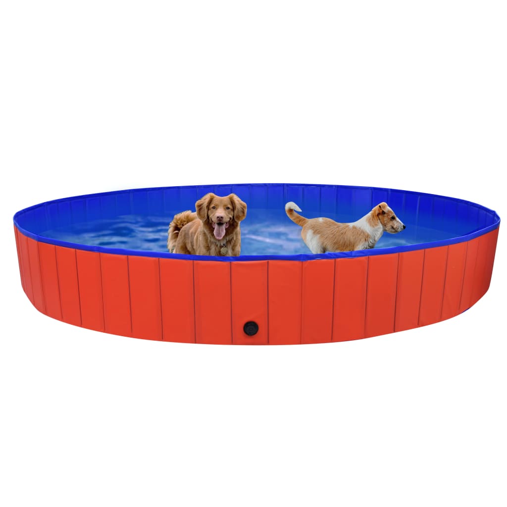 vidaXL Dog Swimming Pool Foldable Dog Pool Pet Paddling Pool Bath Tub PVC-12
