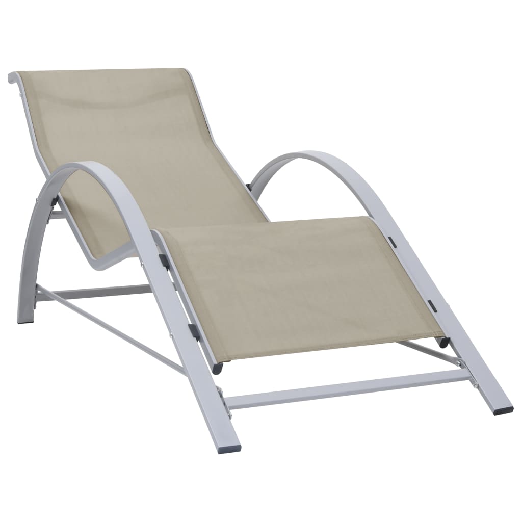 vidaXL Patio Lounge Chair Porch Poolside Sunbed Backyard Sunlounger Textilene-9