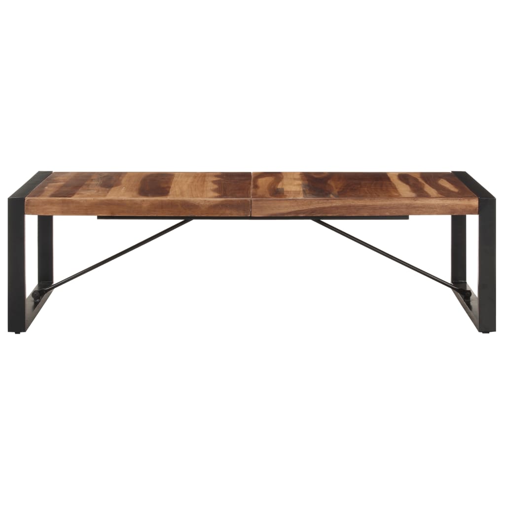 vidaXL Coffee Table 55.1"x27.6"x15.7" Solid Wood with Sheesham Finish-0