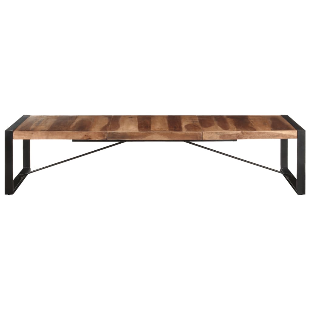 vidaXL Coffee Table 70.9"x35.4"x15.7" Solid Wood with Sheesham Finish-0