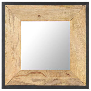 vidaXL Decorative Mirror Wall Mirror Bathroom Hallway Mirror Solid Mango Wood-1