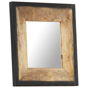 vidaXL Decorative Mirror Wall Mirror Bathroom Hallway Mirror Solid Mango Wood-4