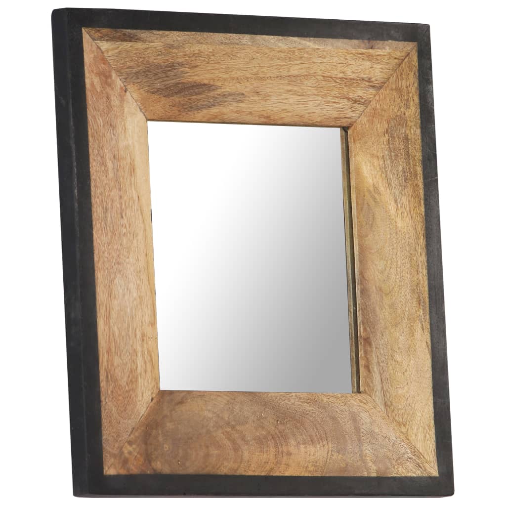 vidaXL Decorative Mirror Wall Mirror Bathroom Hallway Mirror Solid Mango Wood-12