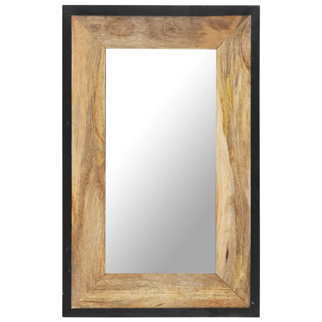 vidaXL Decorative Mirror Wall Mirror Bathroom Hallway Mirror Solid Mango Wood-9