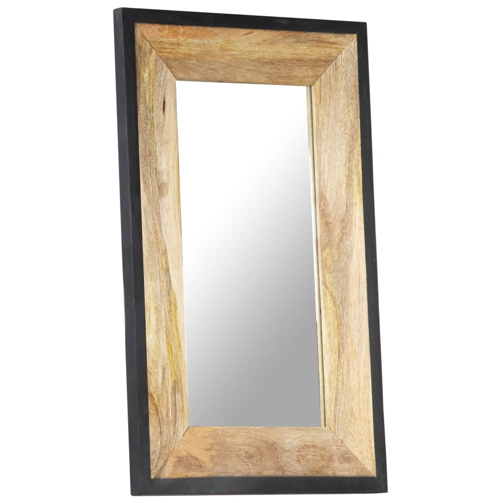 vidaXL Decorative Mirror Wall Mirror Bathroom Hallway Mirror Solid Mango Wood-11