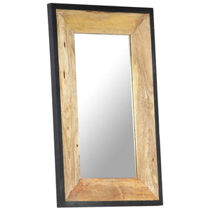 vidaXL Decorative Mirror Wall Mirror Bathroom Hallway Mirror Solid Mango Wood-16