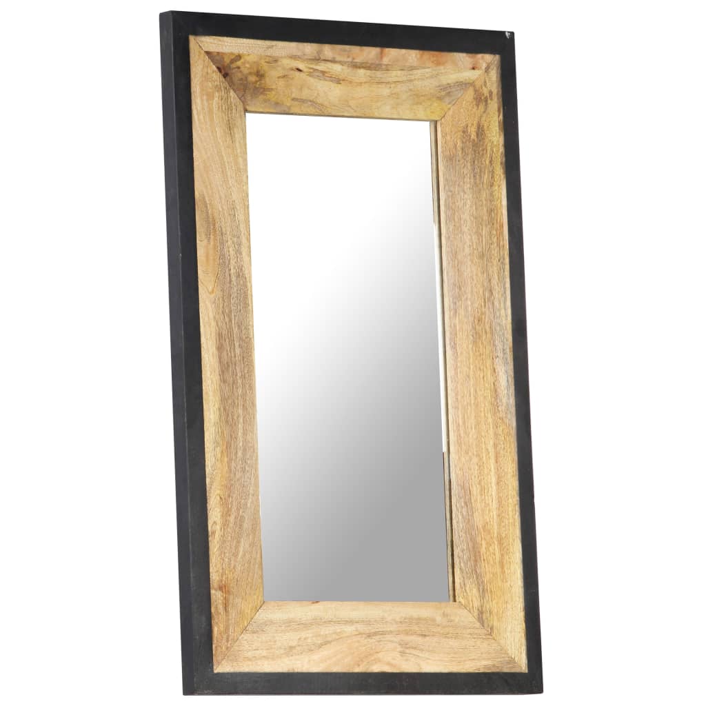 vidaXL Decorative Mirror Wall Mirror Bathroom Hallway Mirror Solid Mango Wood-18