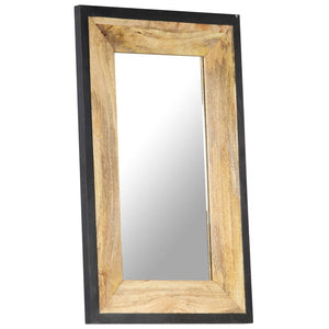 vidaXL Decorative Mirror Wall Mirror Bathroom Hallway Mirror Solid Mango Wood-18