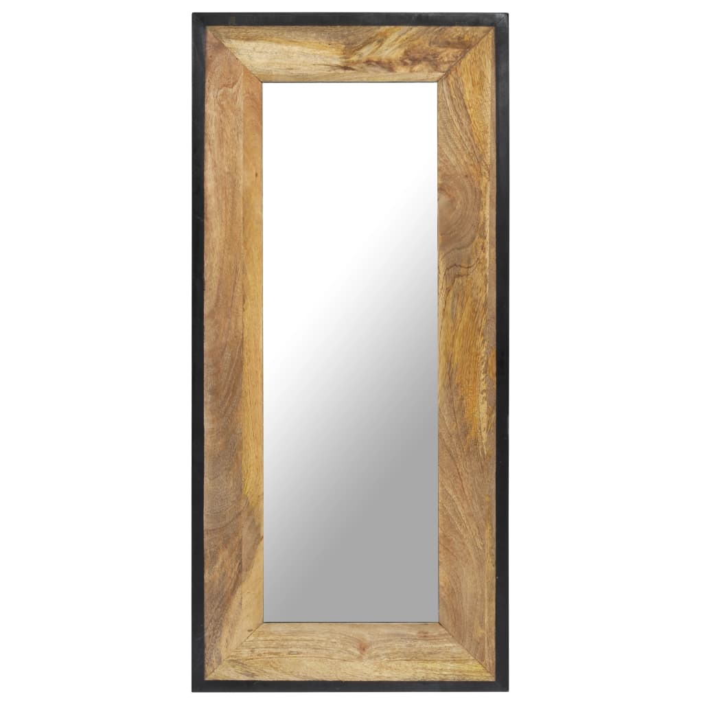 vidaXL Decorative Mirror Wall Mirror Bathroom Hallway Mirror Solid Mango Wood-15