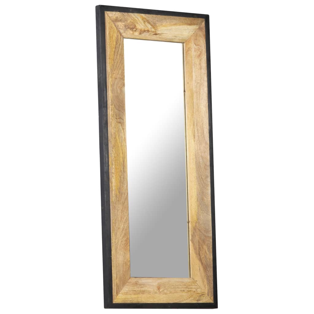 vidaXL Decorative Mirror Wall Mirror Bathroom Hallway Mirror Solid Mango Wood-17