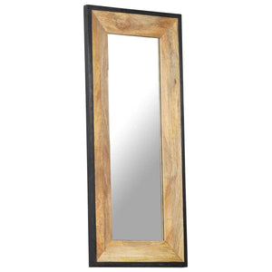 vidaXL Decorative Mirror Wall Mirror Bathroom Hallway Mirror Solid Mango Wood-3