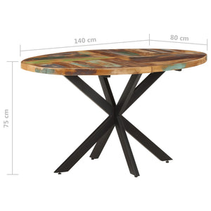 vidaXL Dining Table 55.1"x31.5"x29.5" Solid Reclaimed Wood-5