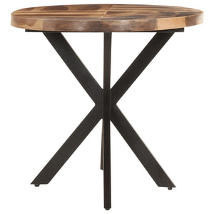 vidaXL Dining Table 55.1"x31.5"x29.5" Solid Acacia Wood with Sheesham Finish-1