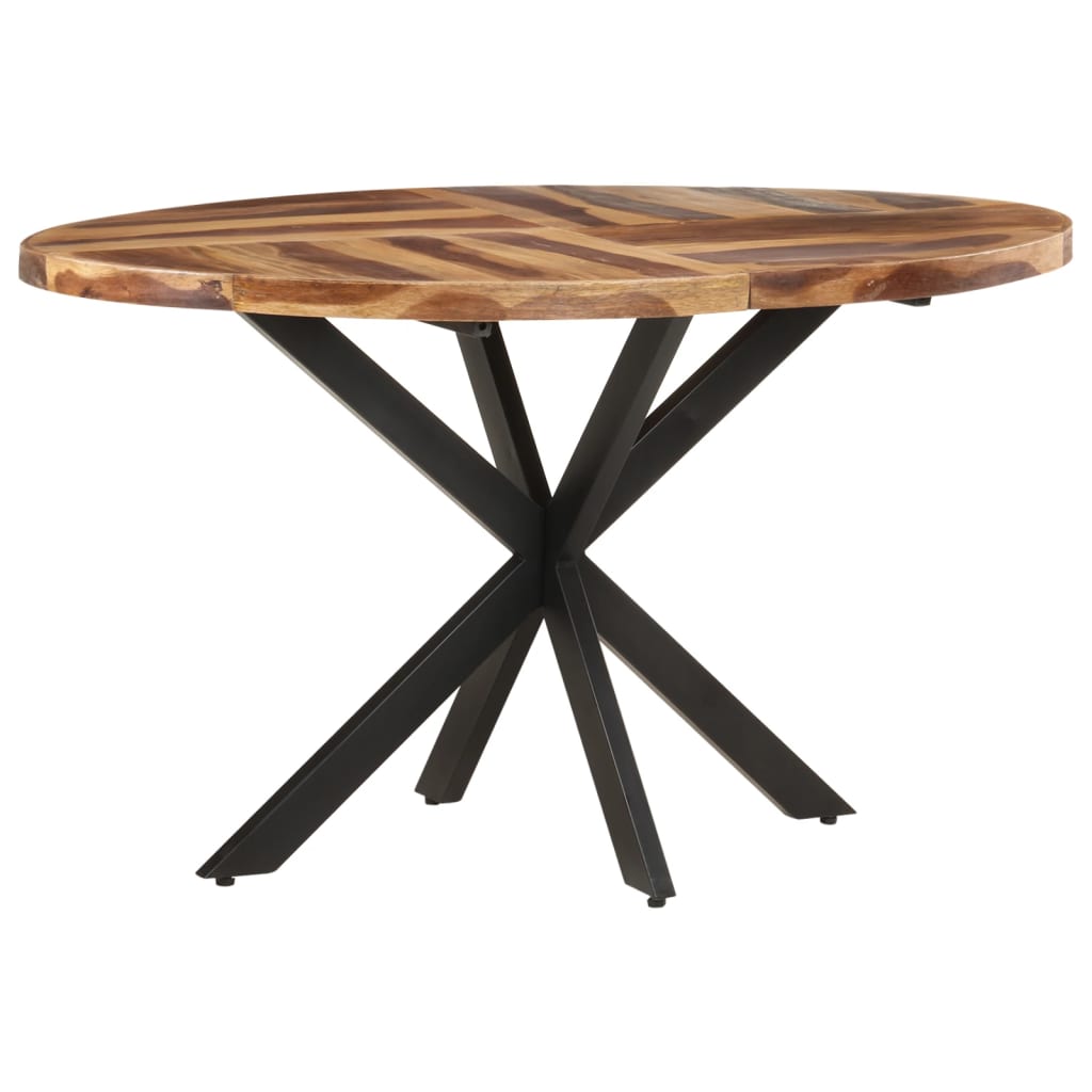 vidaXL Dining Table 55.1"x31.5"x29.5" Solid Acacia Wood with Sheesham Finish-6