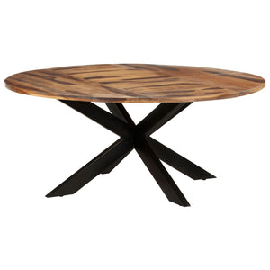 vidaXL Dining Table Round 68.9"x29.5" Acacia Wood with Honey Finish-6