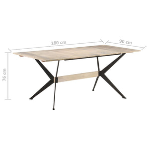 vidaXL Dining Table Kitchen Table Dining Room Dinner Table Solid Mango Wood-5