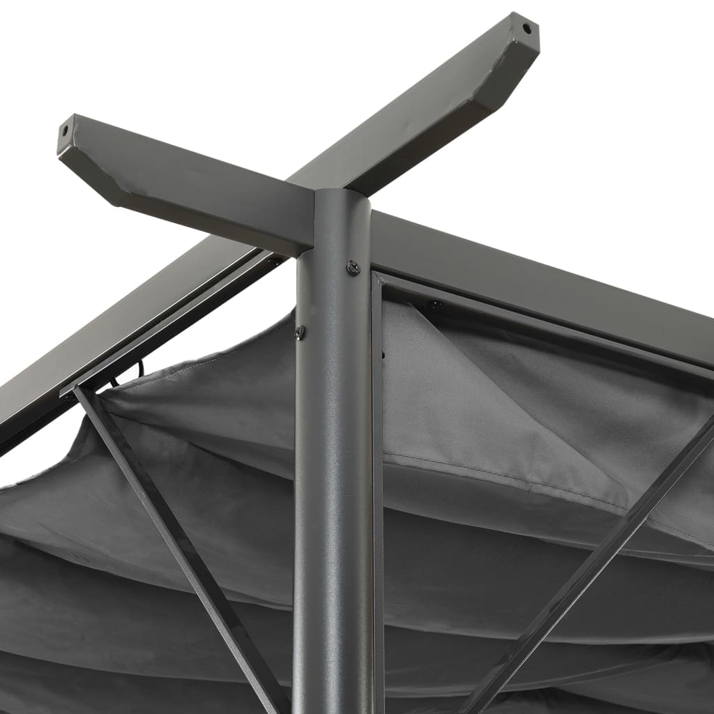 vidaXL Pergola Outdoor Pergola with Retractable Roof for Patio Deck Steel-1