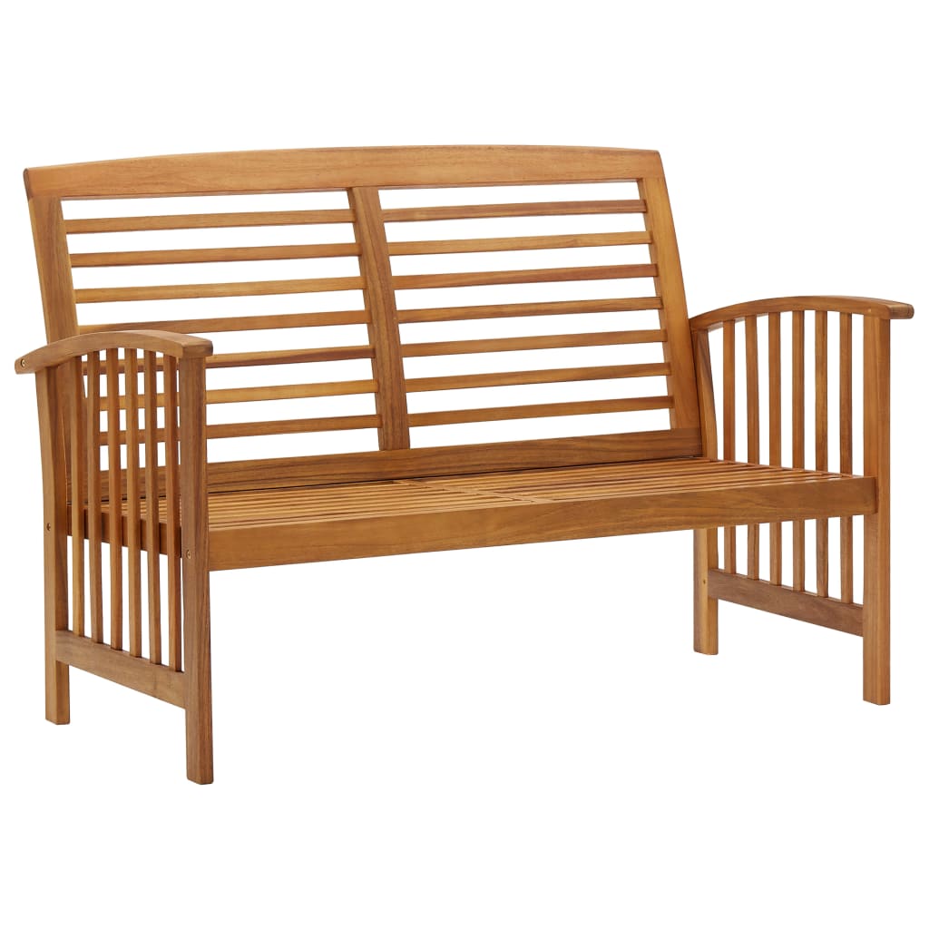 vidaXL Patio Furniture Set 2 Piece Bench Seat with Table Solid Wood Acacia-21