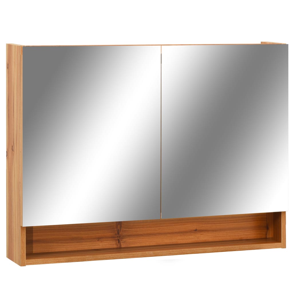 vidaXL LED Bathroom Mirror Cabinet Storage Vanity Wall Cabinet Furniture MDF-0