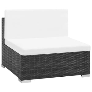 vidaXL Patio Furniture Set 7 Piece Outdoor Sofa with Coffee Table Poly Rattan-3