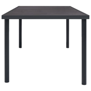 vidaXL Patio Dining Table Anthracite Steel 59.1"x35.4"x29.1"/74.8"x35.4"x29.1"-7