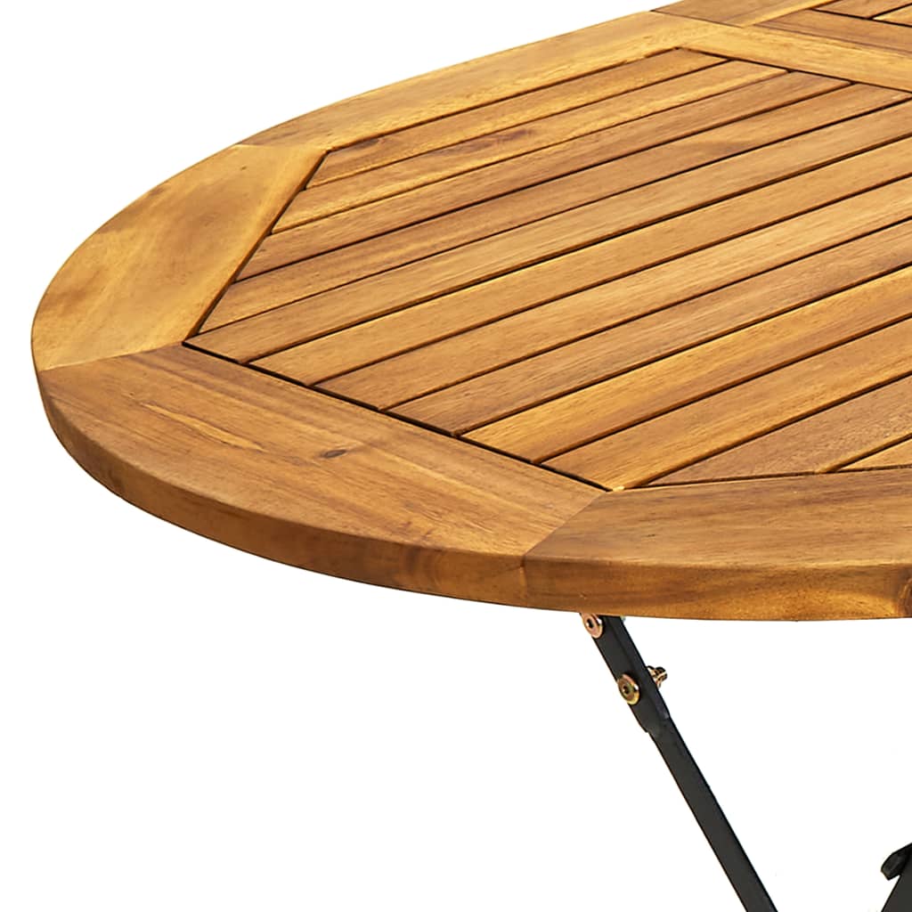 vidaXL Outdoor Dining Table Garden Porch Folding Patio Table Solid Acacia Wood-0