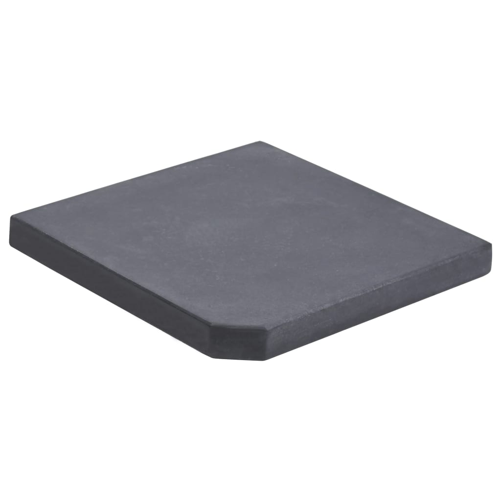 vidaXL Umbrella Weight Plate Black Granite Square 55.1 lb-0