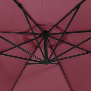 vidaXL Cantilever Umbrella Parasol with Solar LEDs Patio Umbrella Sunshade-71