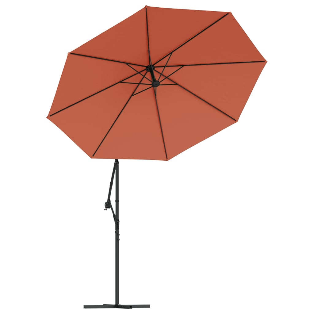 vidaXL Cantilever Umbrella Parasol with Solar LEDs Patio Umbrella Sunshade-58