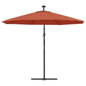 vidaXL Cantilever Umbrella Parasol with Solar LEDs Patio Umbrella Sunshade-78