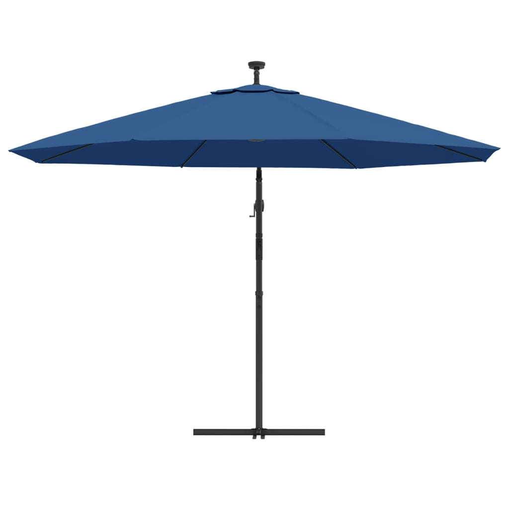 vidaXL Cantilever Umbrella Parasol with Solar LEDs Patio Umbrella Sunshade-20