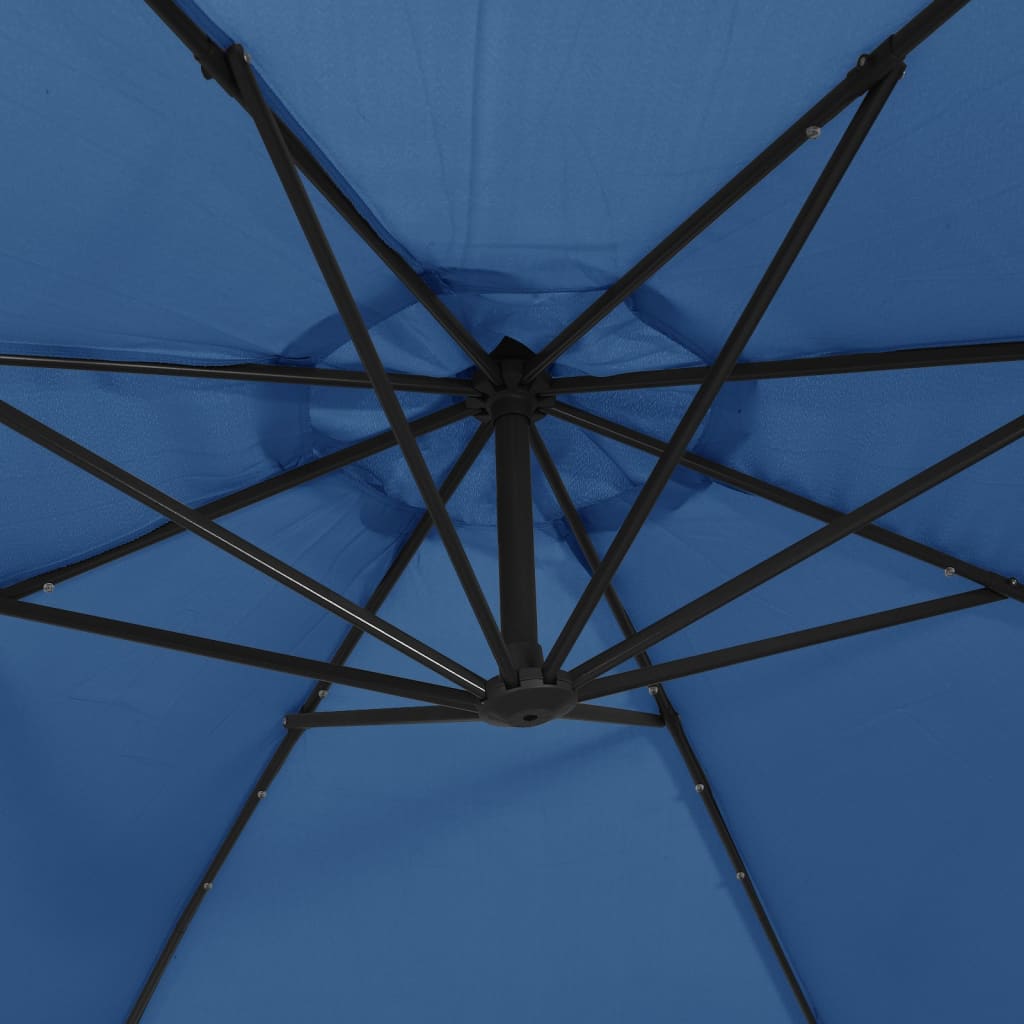 vidaXL Cantilever Umbrella Parasol with Solar LEDs Patio Umbrella Sunshade-31