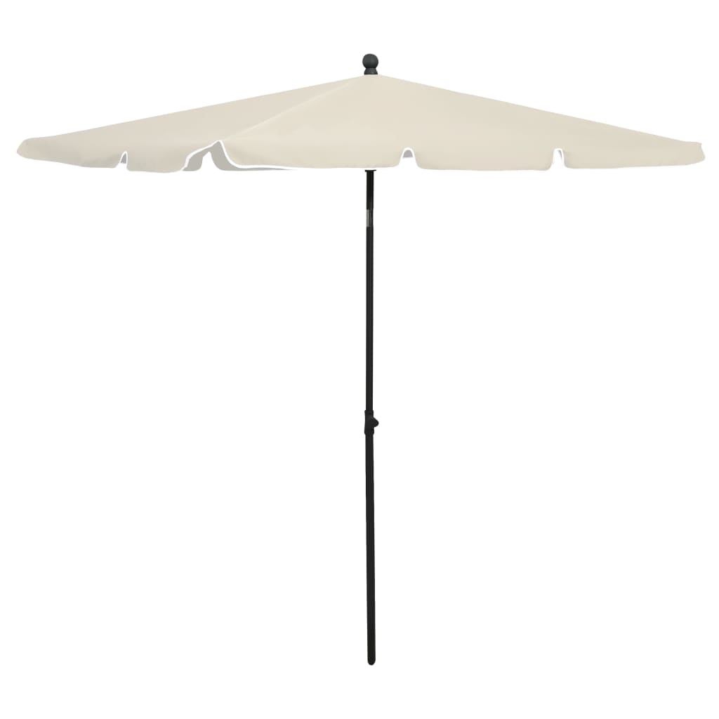 vidaXL Outdoor Umbrella Height Adjustable Parasol Patio Garden Sunshade Steel-0