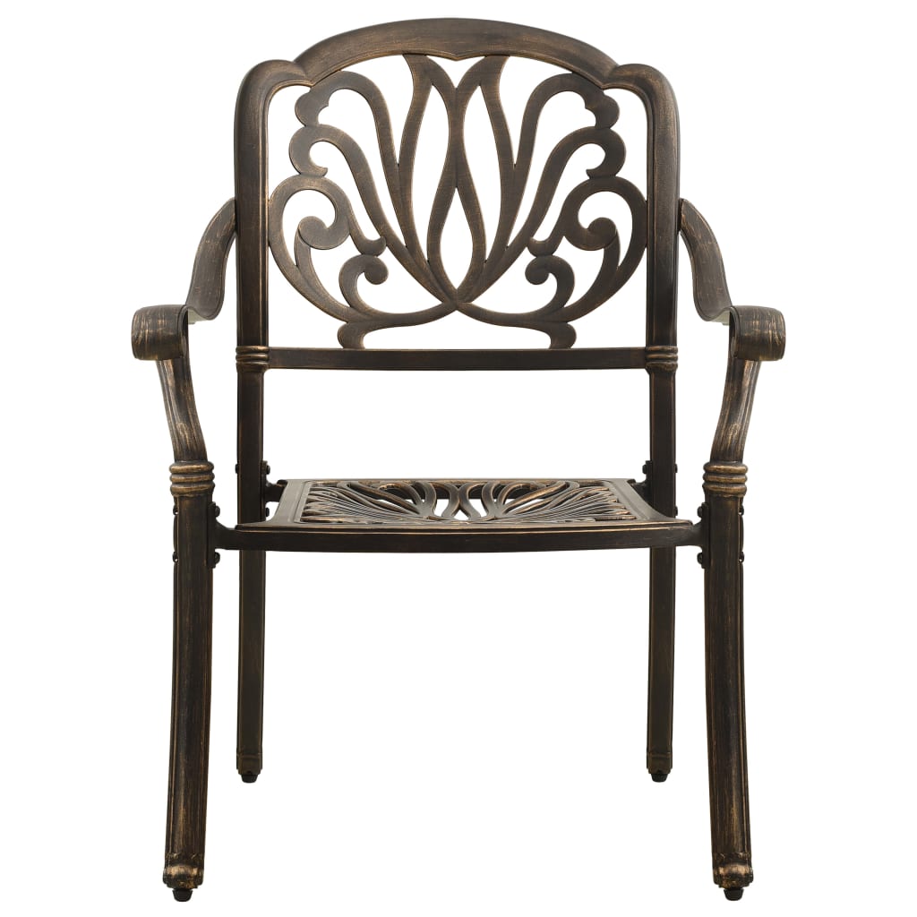 vidaXL Patio Chairs 2 Pcs Patio Furniture for Garden Deck Porch Cast Aluminum-4
